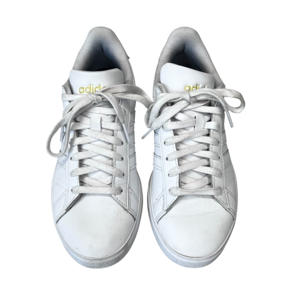 Adidas Kids Grand‎ Court 2.0 White Leather Sneakers Size 6.5